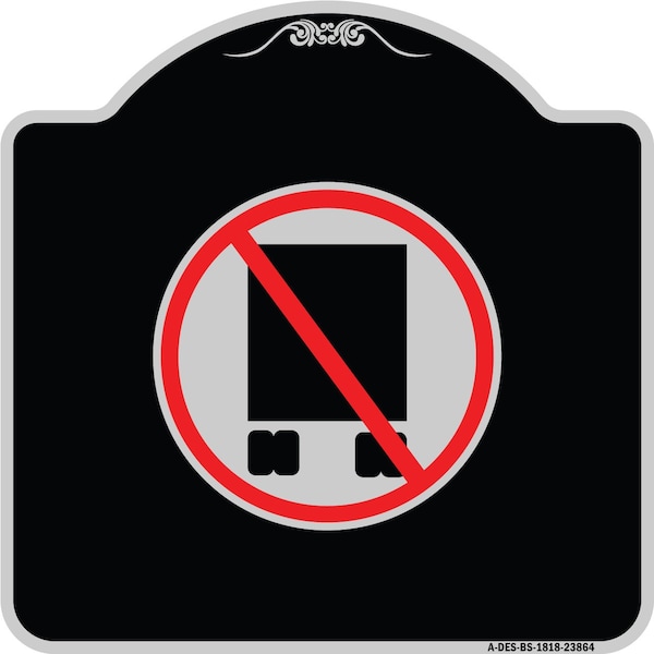 Signmission National Network Prohibited Heavy-Gauge Aluminum Architectural Sign, 18" x 18", BS-1818-23864 A-DES-BS-1818-23864 - main